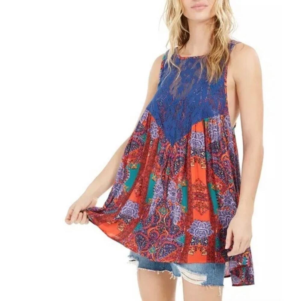 NEW! Free People Intimately Count Me In Trapeze Hot Red OB1031306 Sz M $88